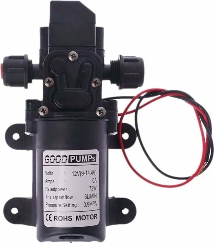 Wasserpumpe für Camping-Autos 12 V DC 12 V 60 W 130 PI 6 L/min Wasserpumpe mit hohem Druck Membran-Wasserpumpe Wasserpumpe für Camping-Autos (Vol...