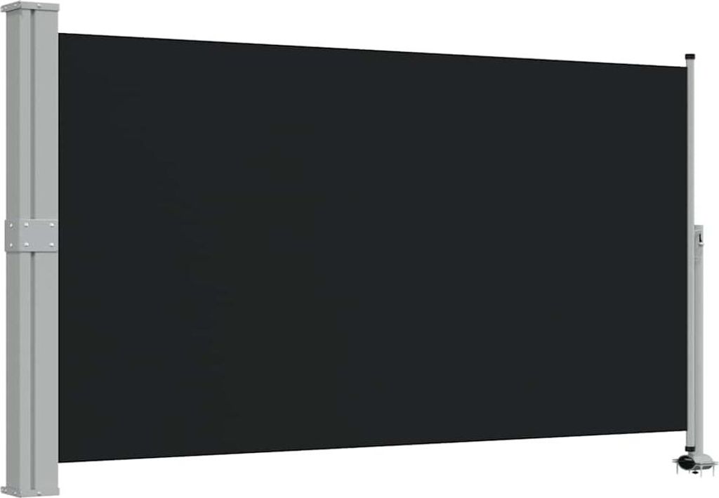 vidaXL Ausziehbare Seitenmarkise 140x300 cm Schwarz