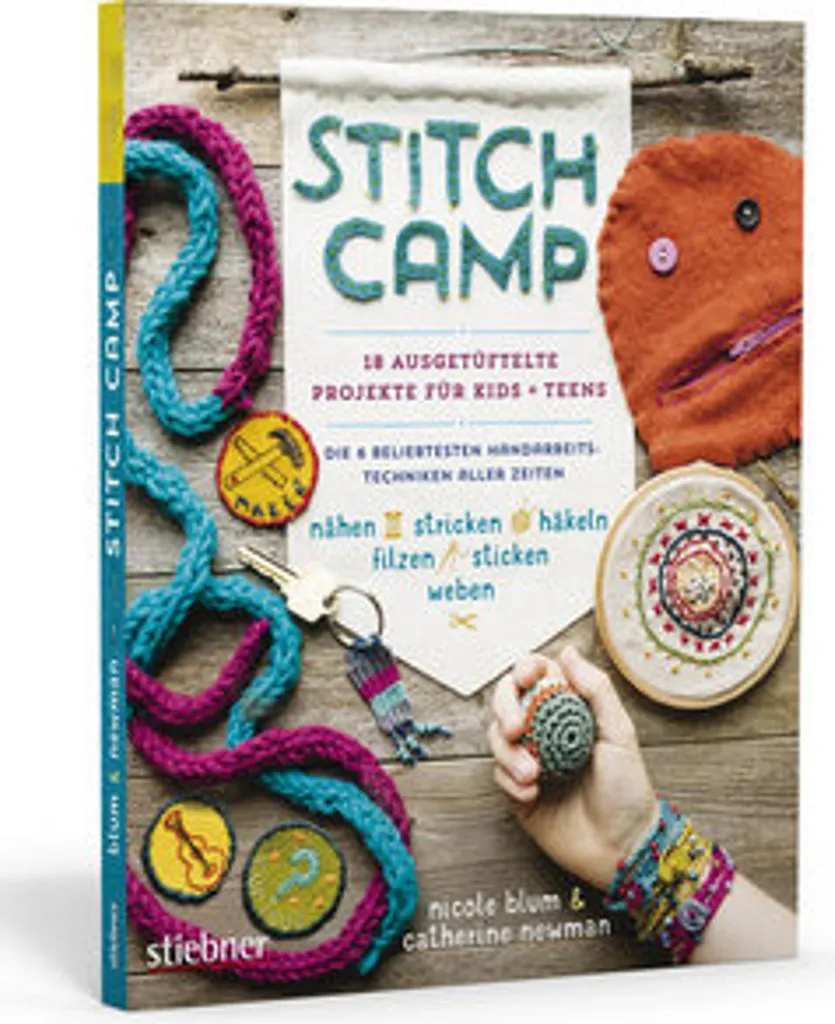 Stitch Camp Set de Broderie avec Tambour en Bois et Fils de Coton Colorés