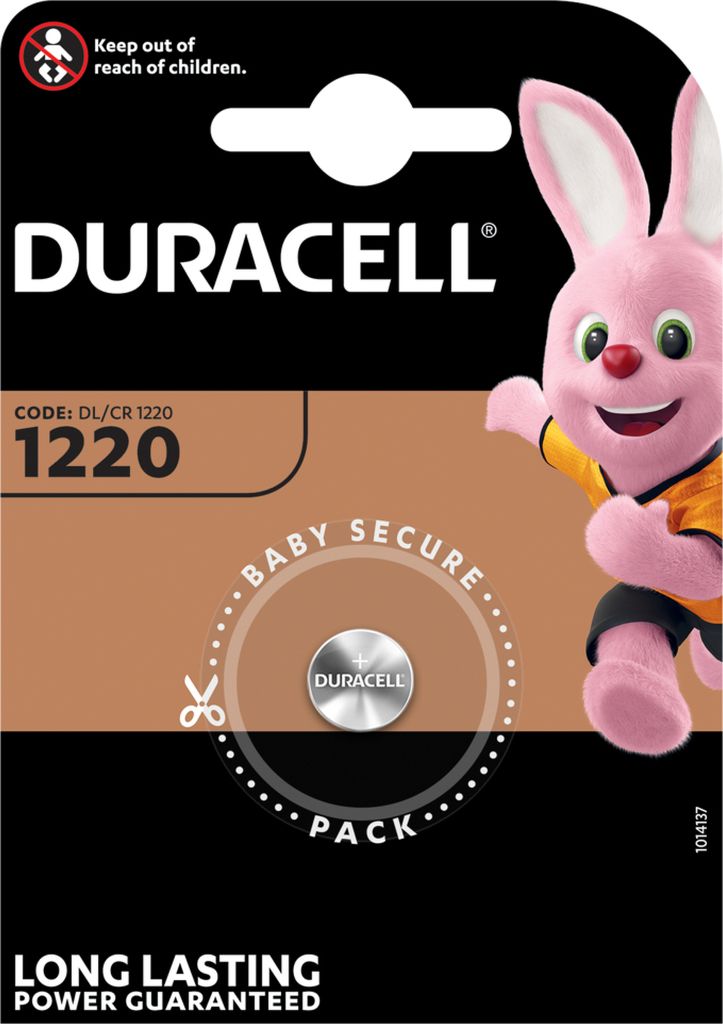 1x Duracell CR1220 Lithium 3V Batterie
