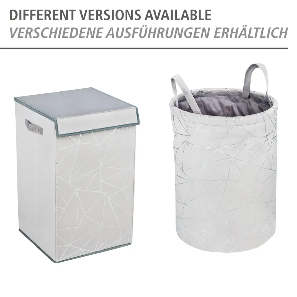 Cesto Biancheria WENKO Samira Grigio | 69L Feltro Arredo Bagno - 5