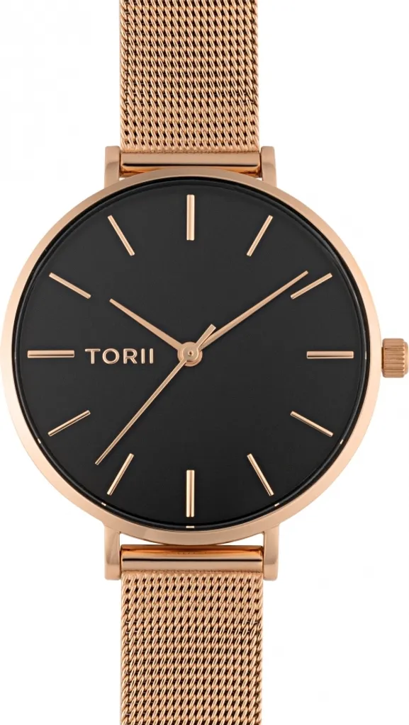 Montre-bracelet pour femme TORII R37RS.BR or rose au design classique
