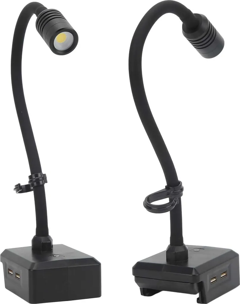Lampe de travail LED flexible à 360° avec chargeur USB double port - 8
