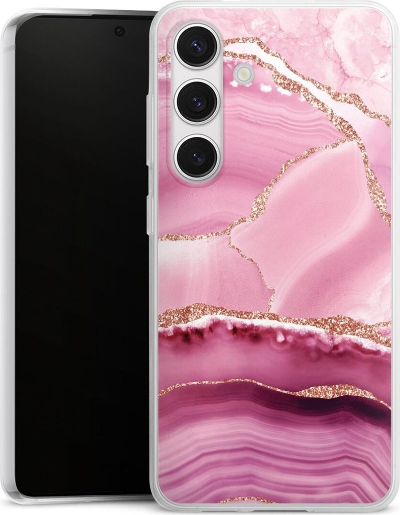 DeinDesign Slim Hülle für Samsung Galaxy S24 Silikon Case Ultra Dünn Handyhülle Glitzer Look Marmor Meerjungfrau