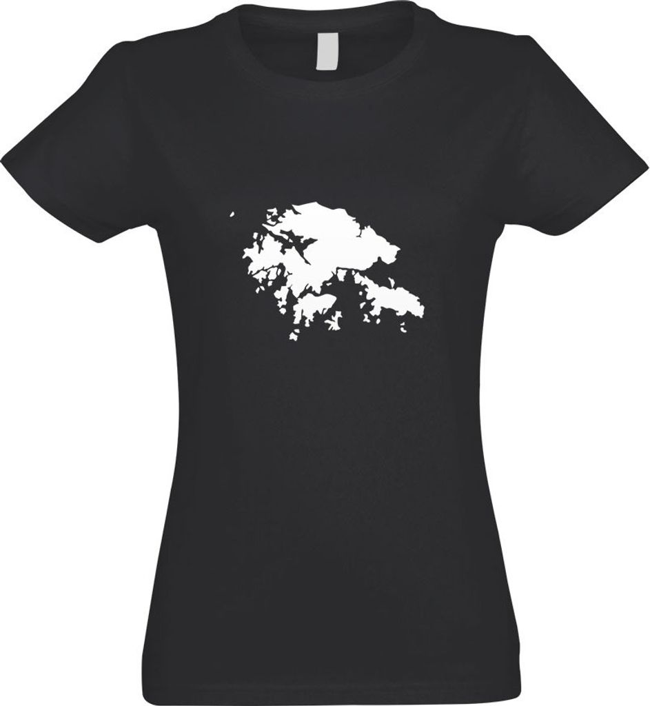 Kiwistar - T-Shirt tailliert - Damen - Graphit - Hong Kong - Hongkong - mit Motiv Bedruckt - Funshirt Design - Sport - Freizeit - Damen - L