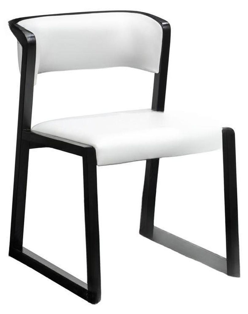 Stuhl 1x Ess Zimmer Club Stühle Sessel Designer Holz Lounge Italy Polster Weiß