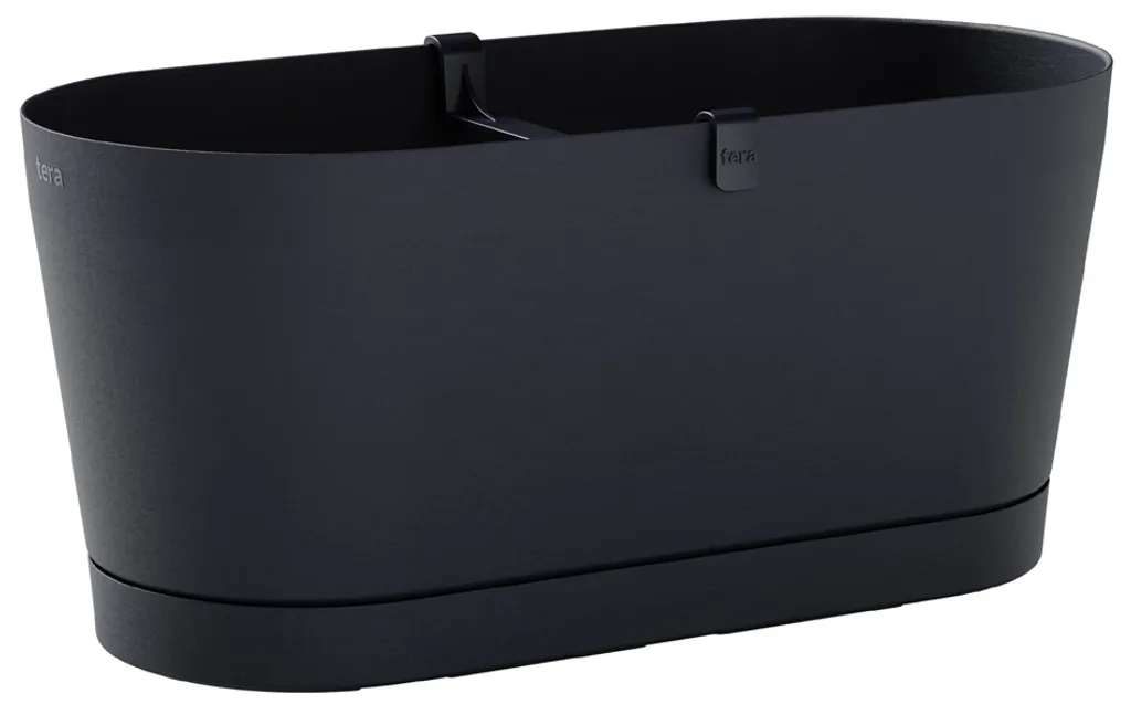 Jardinière rectangulaire Vega 40cm bleu outre-mer pour balcon Tera