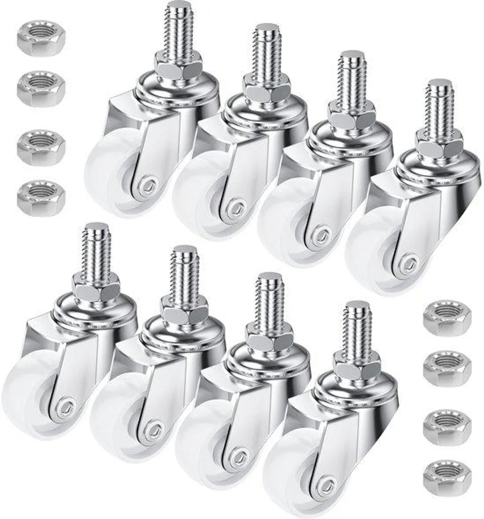 Déplacez vos Meubles sans Effort : Roues Blanches 25 mm M8 - x8