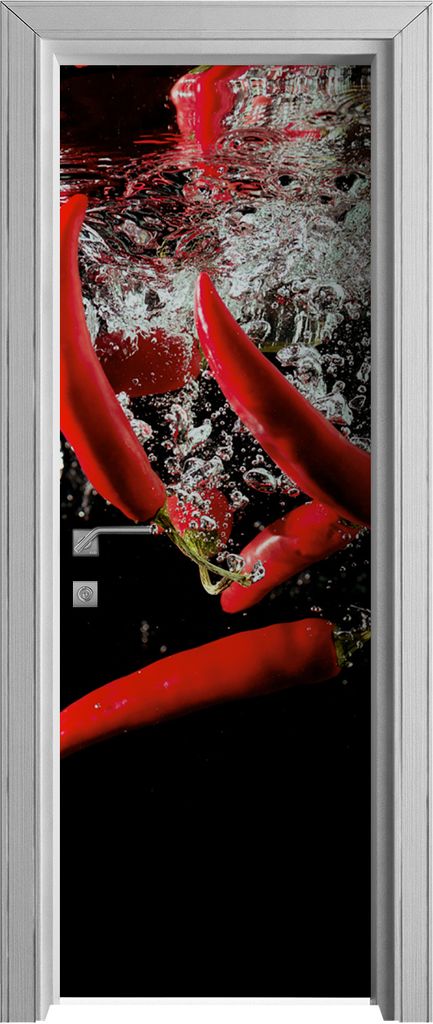 Tür Selbstklebende 70x210 cm Türfolie Türtapete Klebefolie - Paprika Gemüse
