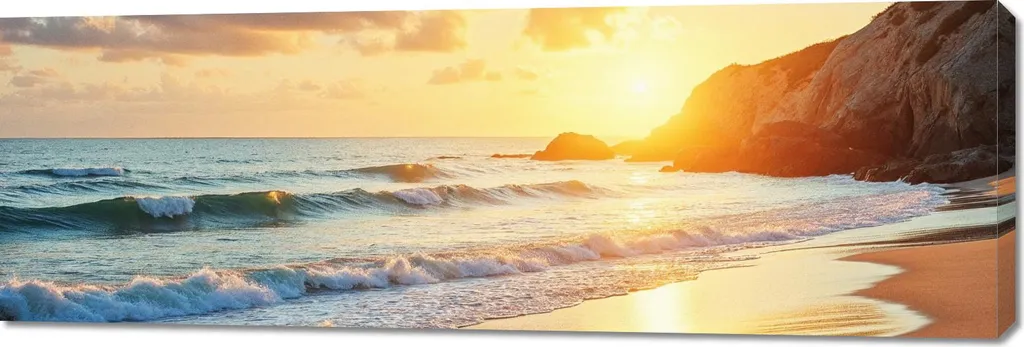 Quadro Moderno Spiaggia 150x50 - Stampa Panoramica XXL Soggiorno