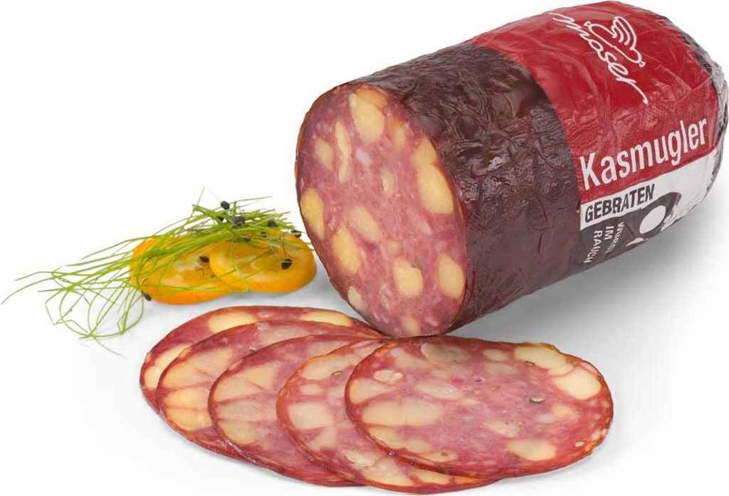 Kasmugler 750g - Kräftige Dauerwurst im Heißrauch gebraten Produktbild 