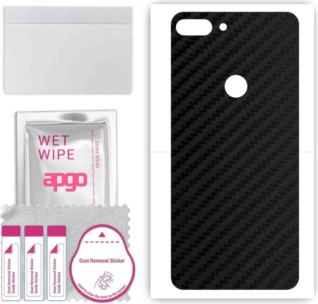 apgo Rückseite Schutzfolie, Skin, kompatibel mit HTC Wildfire E Lite, Hinten Displayschutzfolie aus Vinylfolie, kratzfest, einfache Montage - Schw...