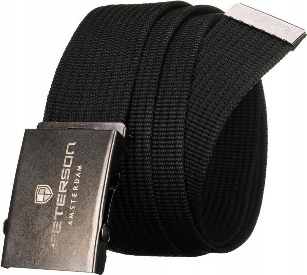 Peterson Herrengürtel mit automatischer Schnalle Drundathel schwarzes Silber 135