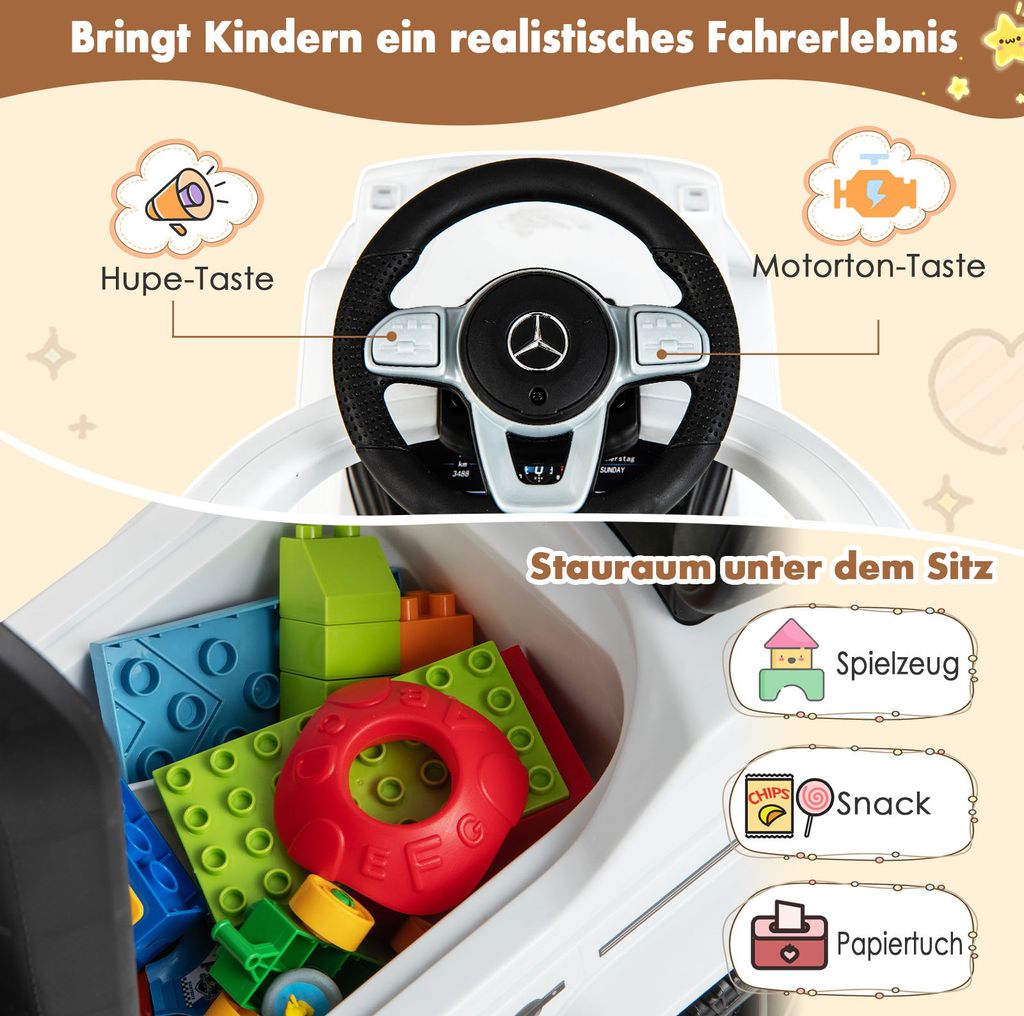 DREAMADE 3-in-1 lizenzierter Mercedes Benz Kinderwagen,