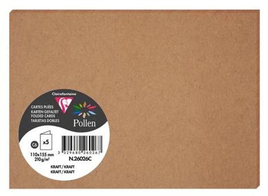 5 D Karten Pollen 110x155 kraft