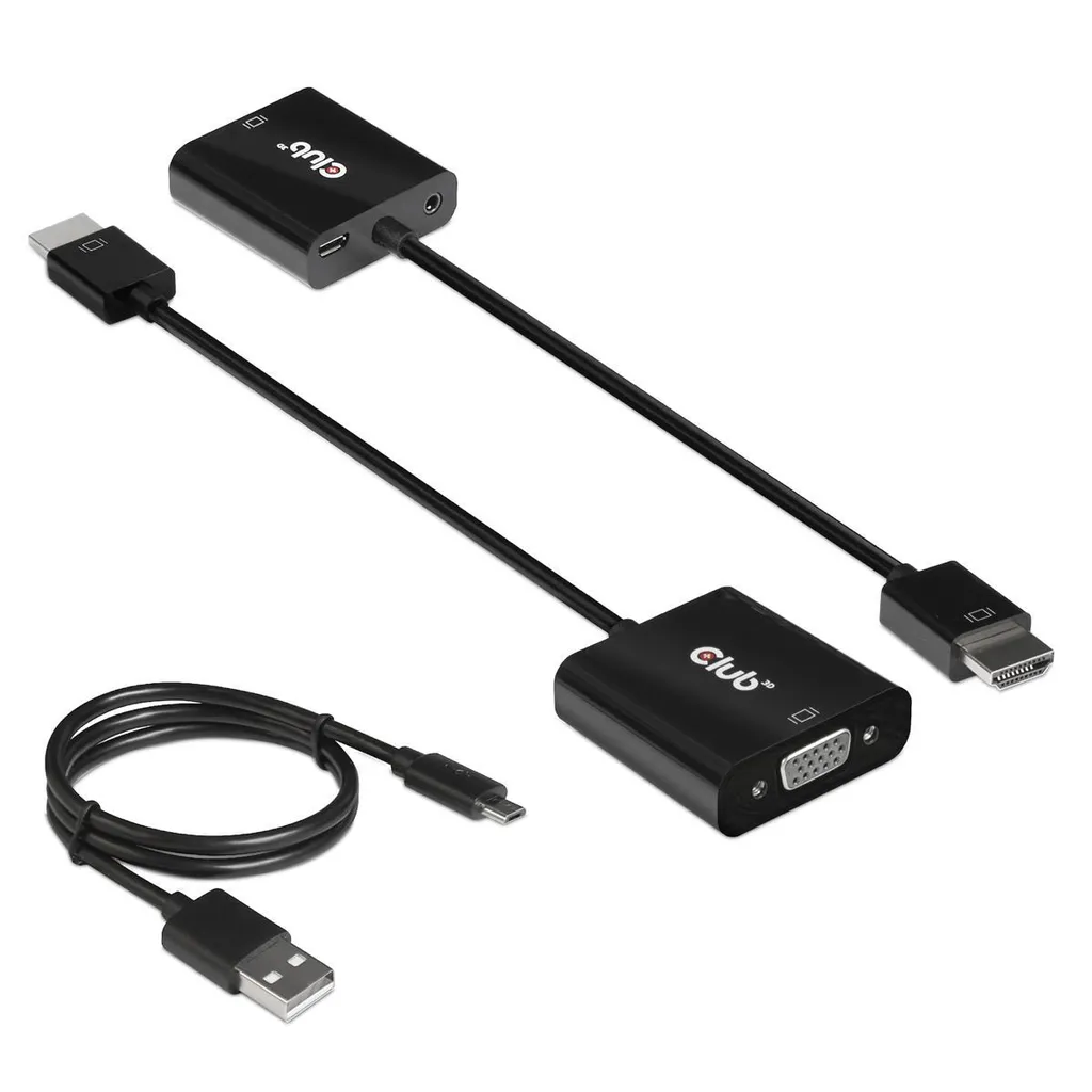 Club3D CAC-1302 Adattatore Video HDMI-VGA Attivo - 1080p 60Hz