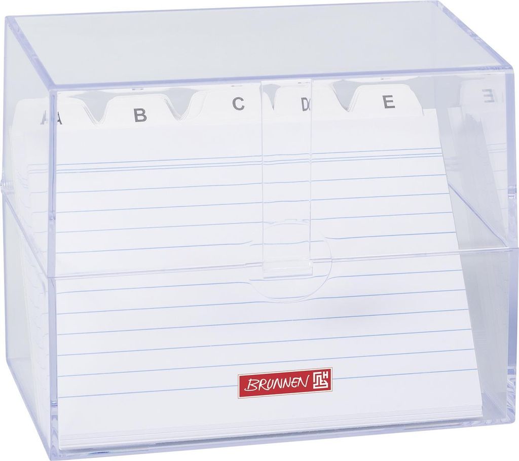 Karteibox A6 gefüllt transparent Packung mit 3 Stück