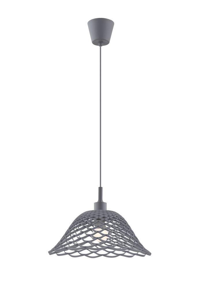 Globo Hängeleuchte Hl Kunststoff Grau, 1Xe27 15135