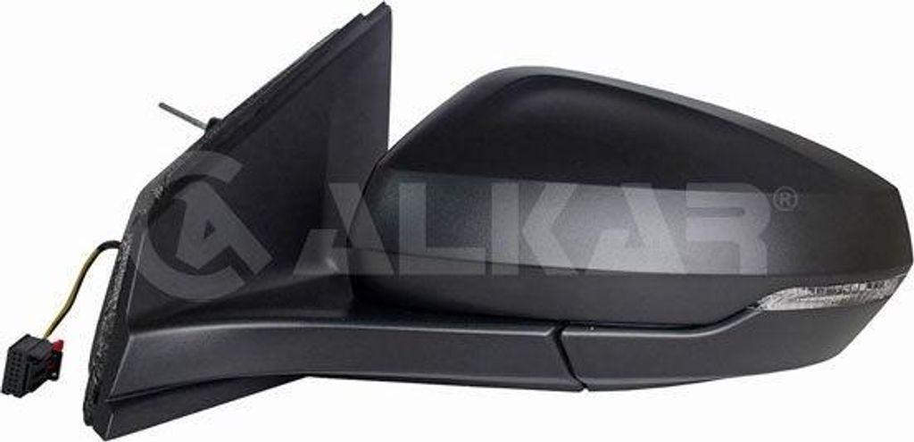 ALKAR 6164198 Außenspiegel Seitenspiegel Links für VW POLO (AW1, BZ1) Asphärisch