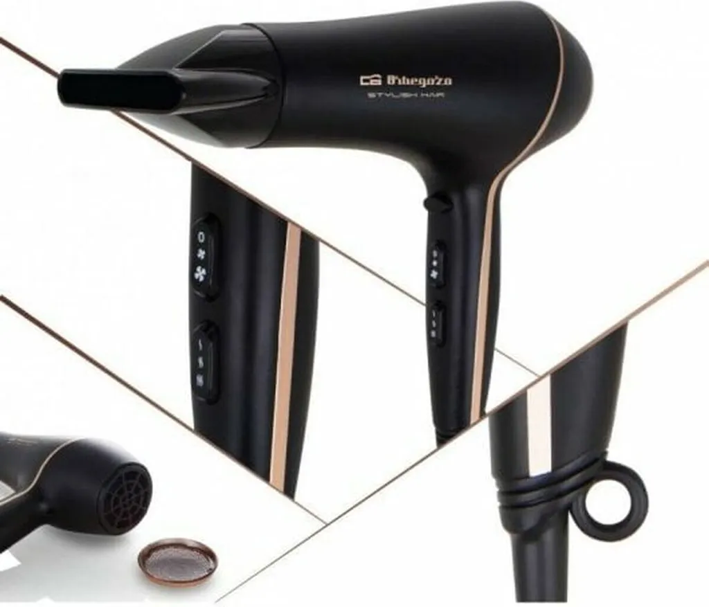 Orbegozo SE 2065 Sèche-cheveux 2000W avec Diffuseur et Concentrateur Pro