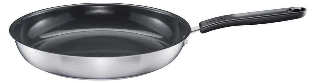 A Fiskars Functional Form frying pan is shown against a white background.