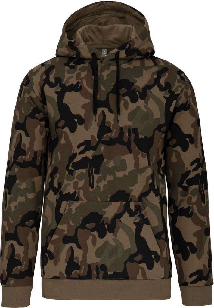 Kariban UNI Hoodie Kapuzen Sweater Kapuzensweatshirt Kapuzenpullover, Größe:S, Farbe:Grey Camouflage