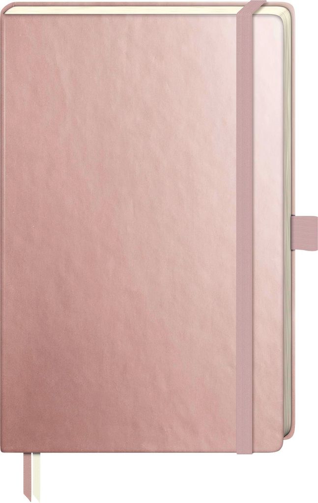Brunnen Notizbuch Kompagnon A5 punktiert Gummizug roségold Produktbild 