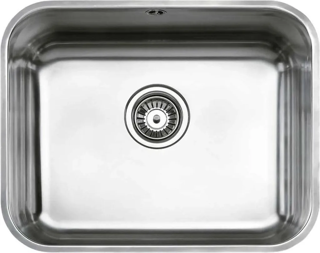 Teka 10125122 Évier inox anti-rayures avec vidage complet et siphon
