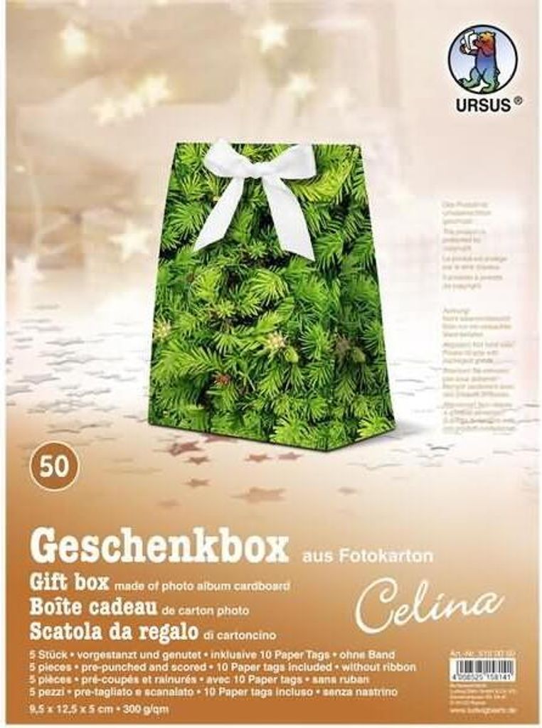 Geschenkbox Celina 9,5x12,5x5cm VE=5 Stück Motiv: 50