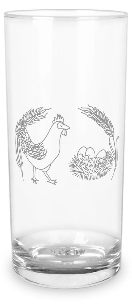 Mr. & Mrs. Panda Tumbler Huhn Stolz 400 ml - Transparent - Geschenk, Wasserglas, Trinkglas, Spruch, Geburt, Bauernhof, Hof, Motivation, Cocktailgla...