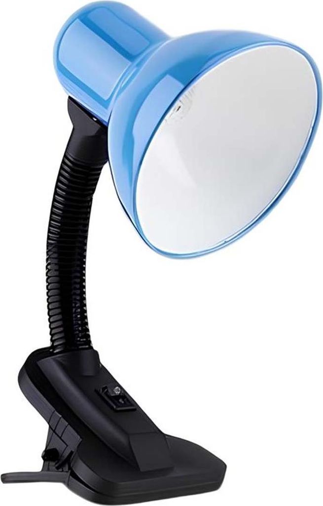 Avizar, LED-Tischlampe 40 W mit Klemme und Ein-/Ausschalter, Schwarz / Blau