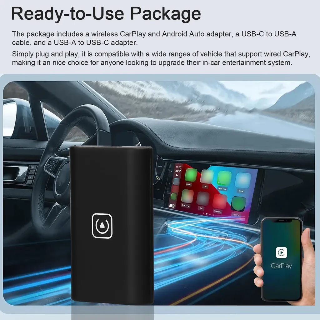 Adattatore Auto Wireless 4 in 1: CarPlay, Android Auto e Mirroring - 2