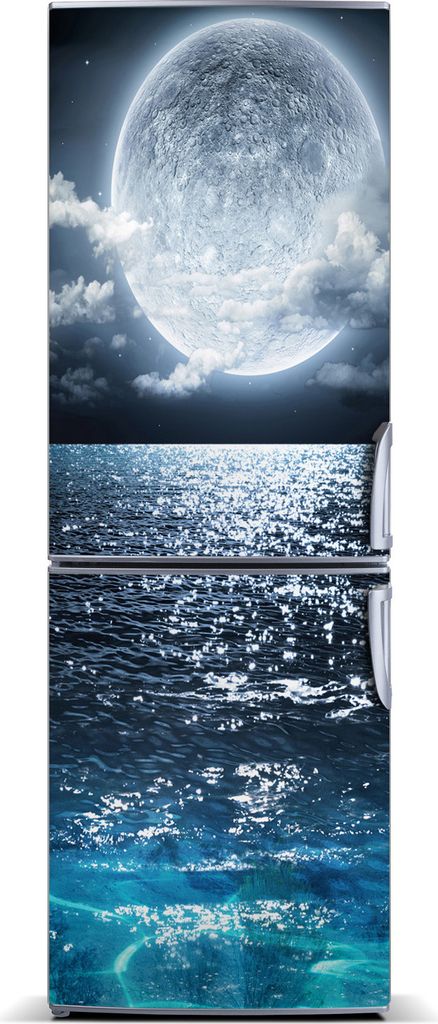 Tulup Kühlschrankdekoration - Magnetmatte - 60 cm x 180 cm - Magnet auf dem Kühlschrank - Vollmond