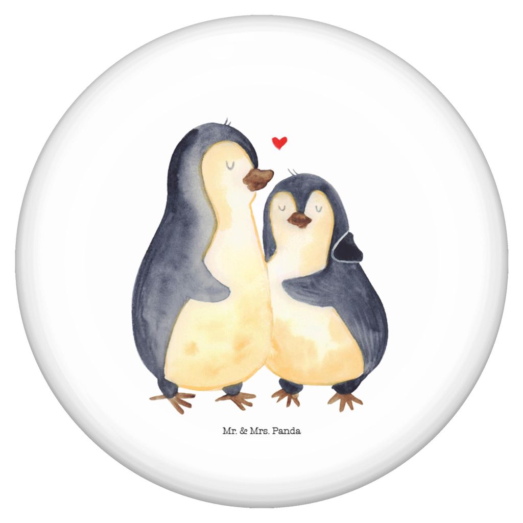 Mr. & Mrs. Panda Button Pinguin umarmen - Weiß - Geschenk, Rucksack Pin, Schmucknadel, Hochzeitsgeschenk, Paar, Hochzeitstag, Badge, Verknallt, Um...