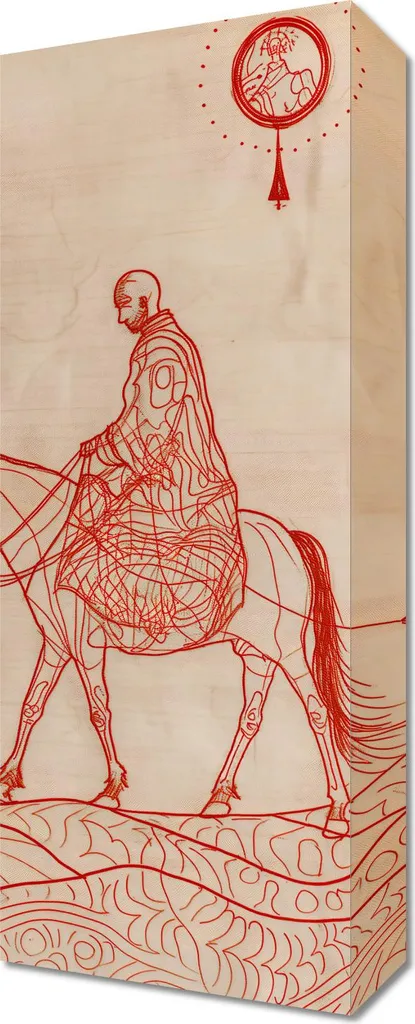Quadro Verticale 20x50 Schizzo Cavallo - Decorazione Minimal per Casa