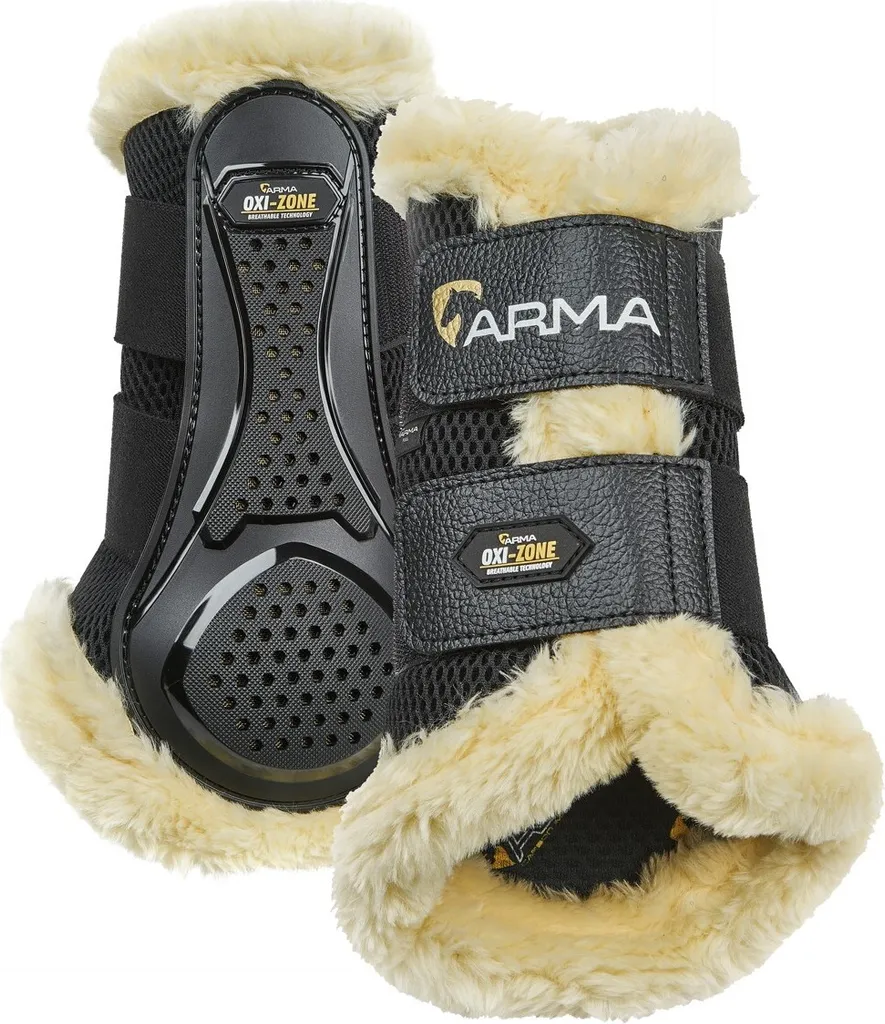 Protection de saut d'obstacles Guêtres ARMA Oxi-Zone SupaFleece Noir
