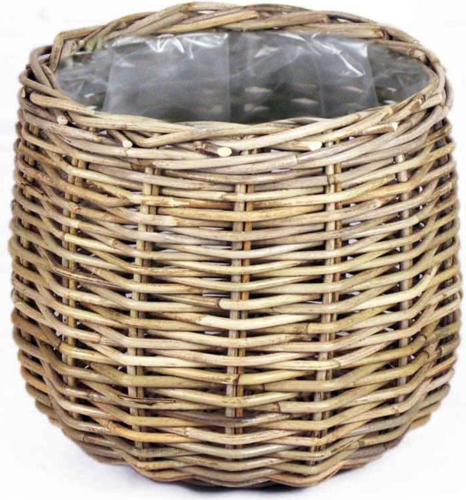 Korb rund grau D26H24 cm Van der Leeden