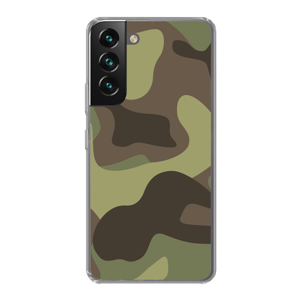 MuchoWow Handyhülle Schutzhülle Hülle für Samsung Galaxy S22 Illustration eines Tarnmusters Silikon Softcase Handy Hülle - Mobiltelefonhülle