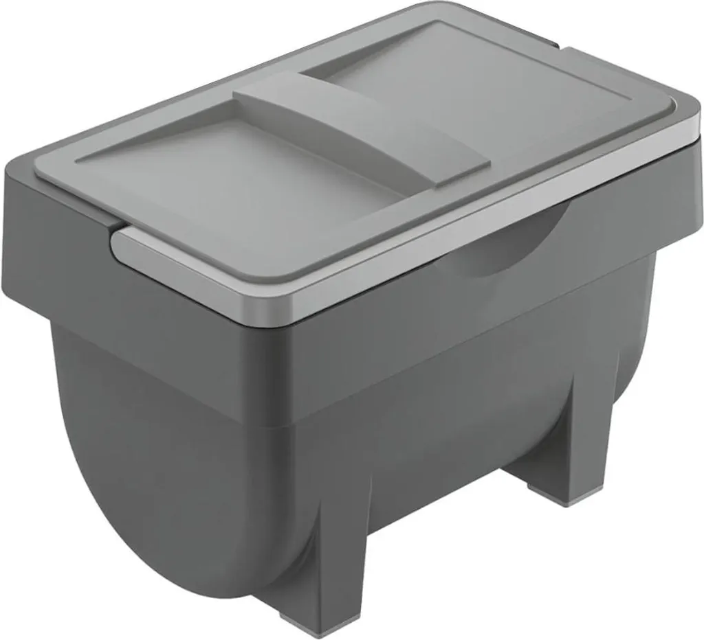 Bac de Tri 4L Gris avec Anse Amovible Hailo Kitty 3204101 Robuste