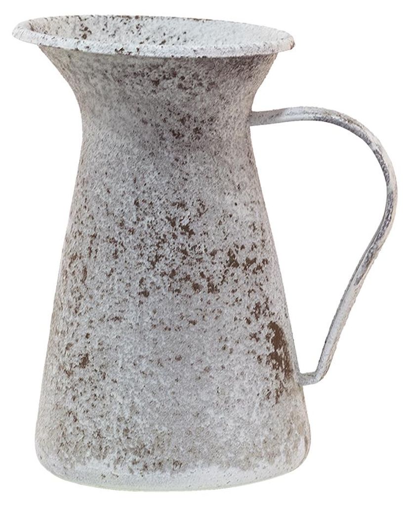 Caraffa decorativa Clayre & Eef 12x12x20 cm Grigio Bianco Immagine del prodotto 