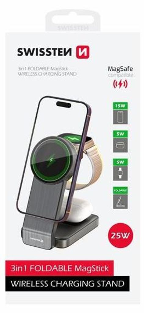 Swissten – MagFold 3 w 1 25 W Zdjęcie produktu 