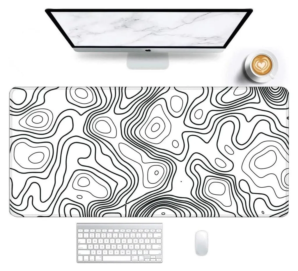 Tapis de souris XXL 900x400mm, Coutures Blanches, Surface Imperméable - 2