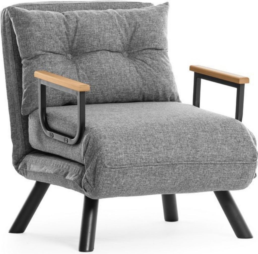 CALICOSY - Sessel mit Stoffbezug und Metallfüßen, umwandelbar L67 cm – SANDO