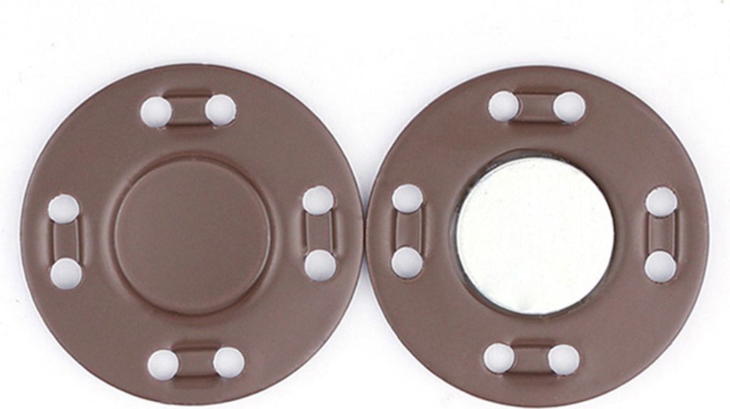 1 Paar unsichtbare 8-Löcher-Design-Magnetknöpfe Metallkleidung Schnalle Maschinenmagnetknöpfe Nähen Vorräte-Kaffee