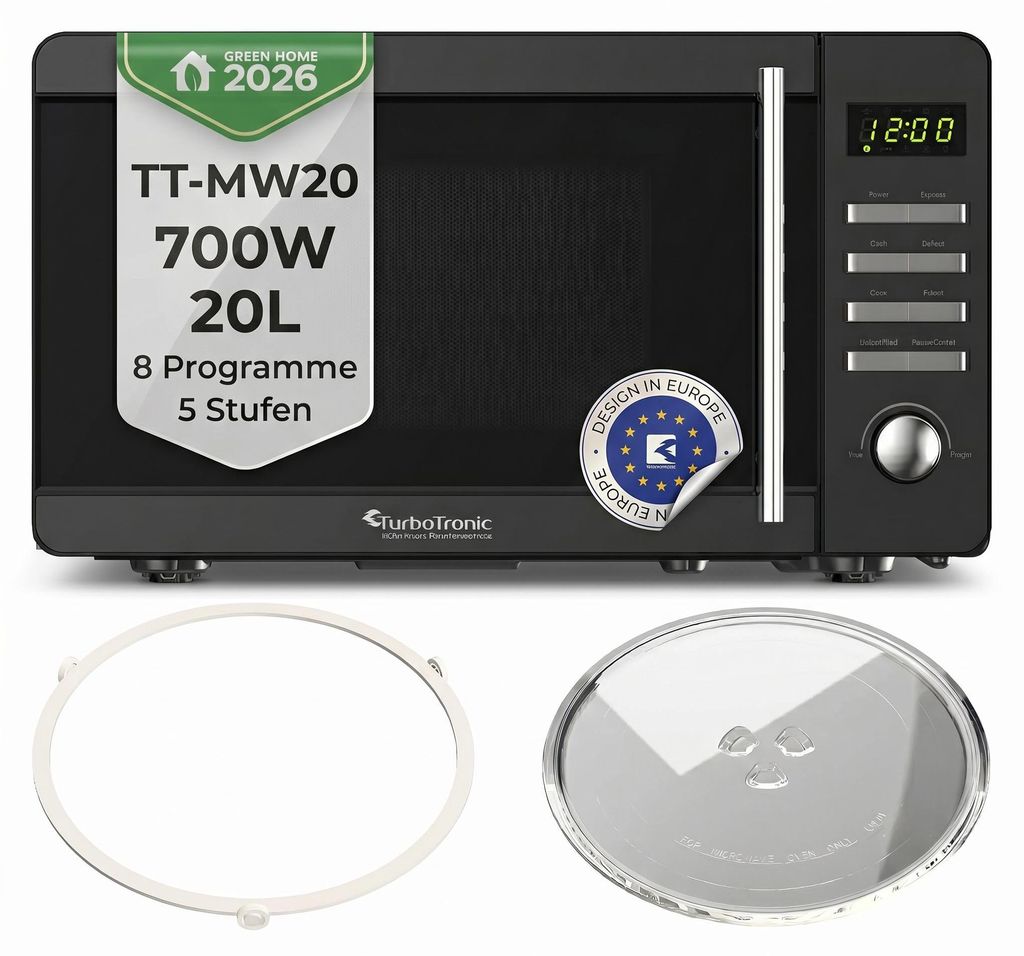 TurboTronic Digitale Mikrowelle – TT-MW20 – 700 W, 8 Produktbild 