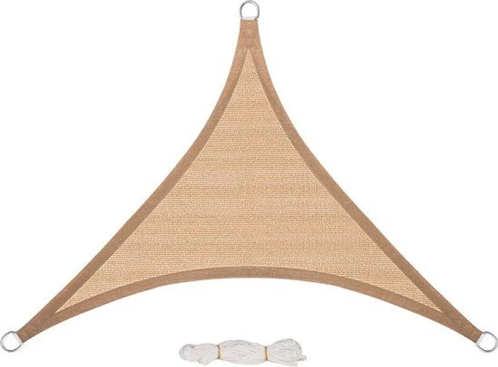 Voile d'ombrage triangulaire marron 3,6m en HDPE haute densité anti-UV