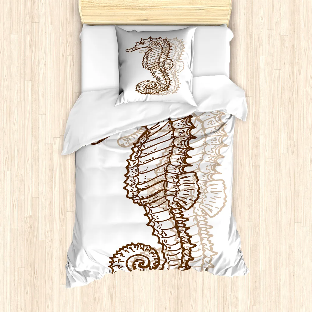 Biancheria Letto Singolo ABAKUHAUS Seahorse: Comfort da Hotel 135x200