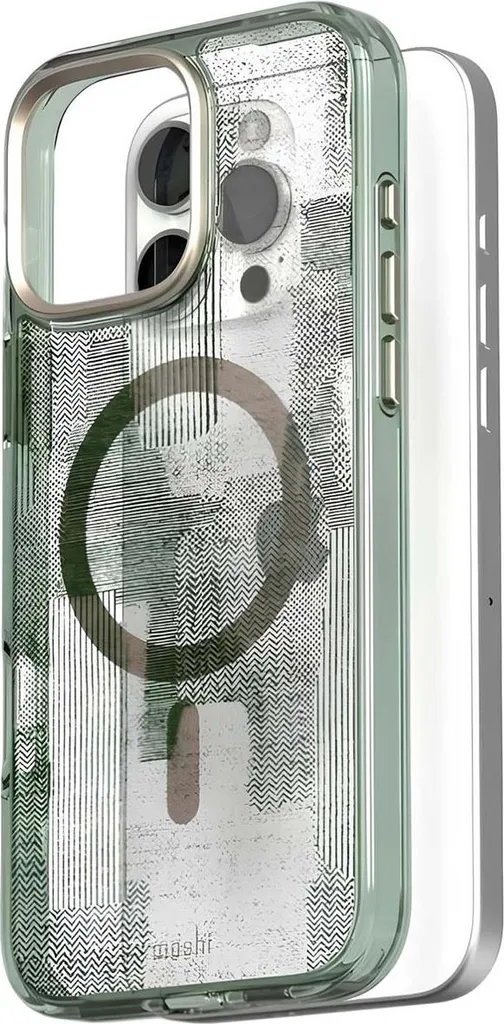 Coque Moshi iGlaze MagSafe pour iPhone 16 Pro Max - Vert Soleil Chic