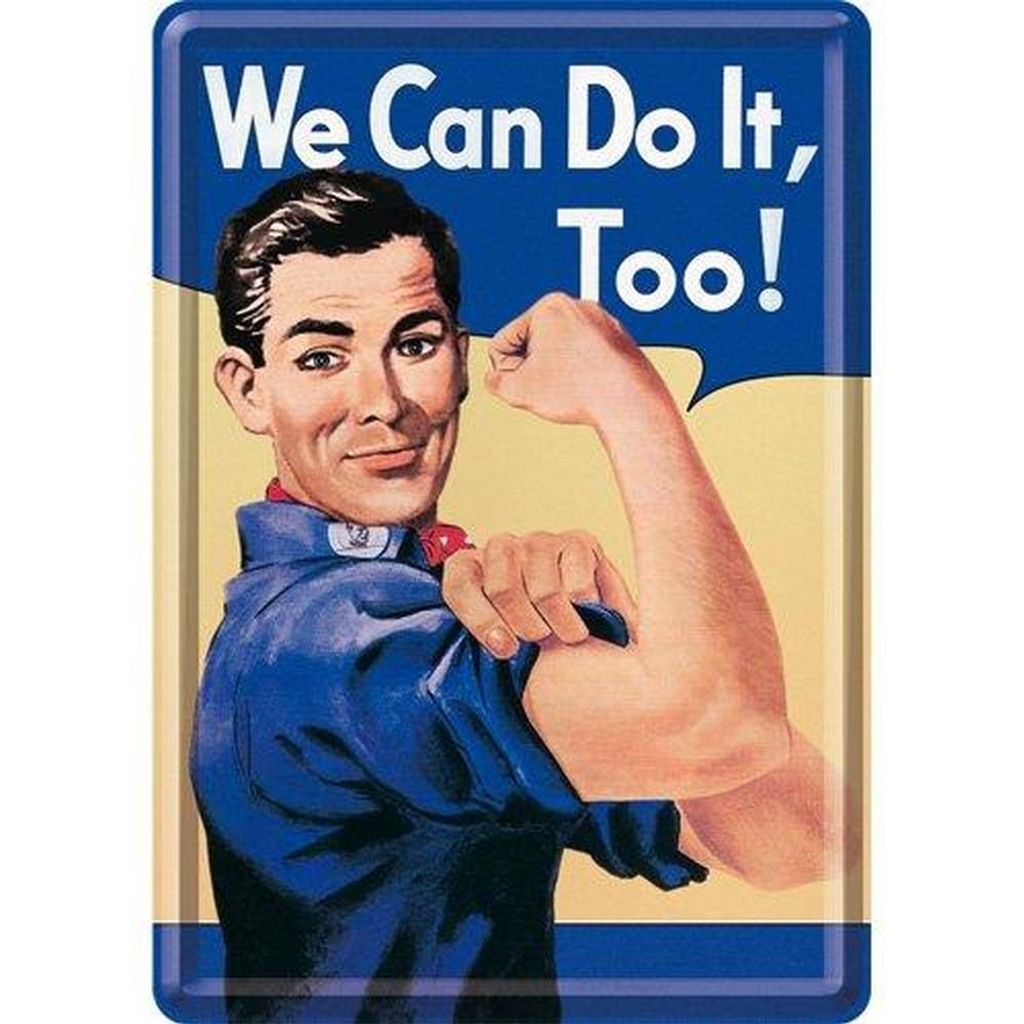 Nostalgic-Art - Blechpostkarte - USA - We Can Do It, Too!