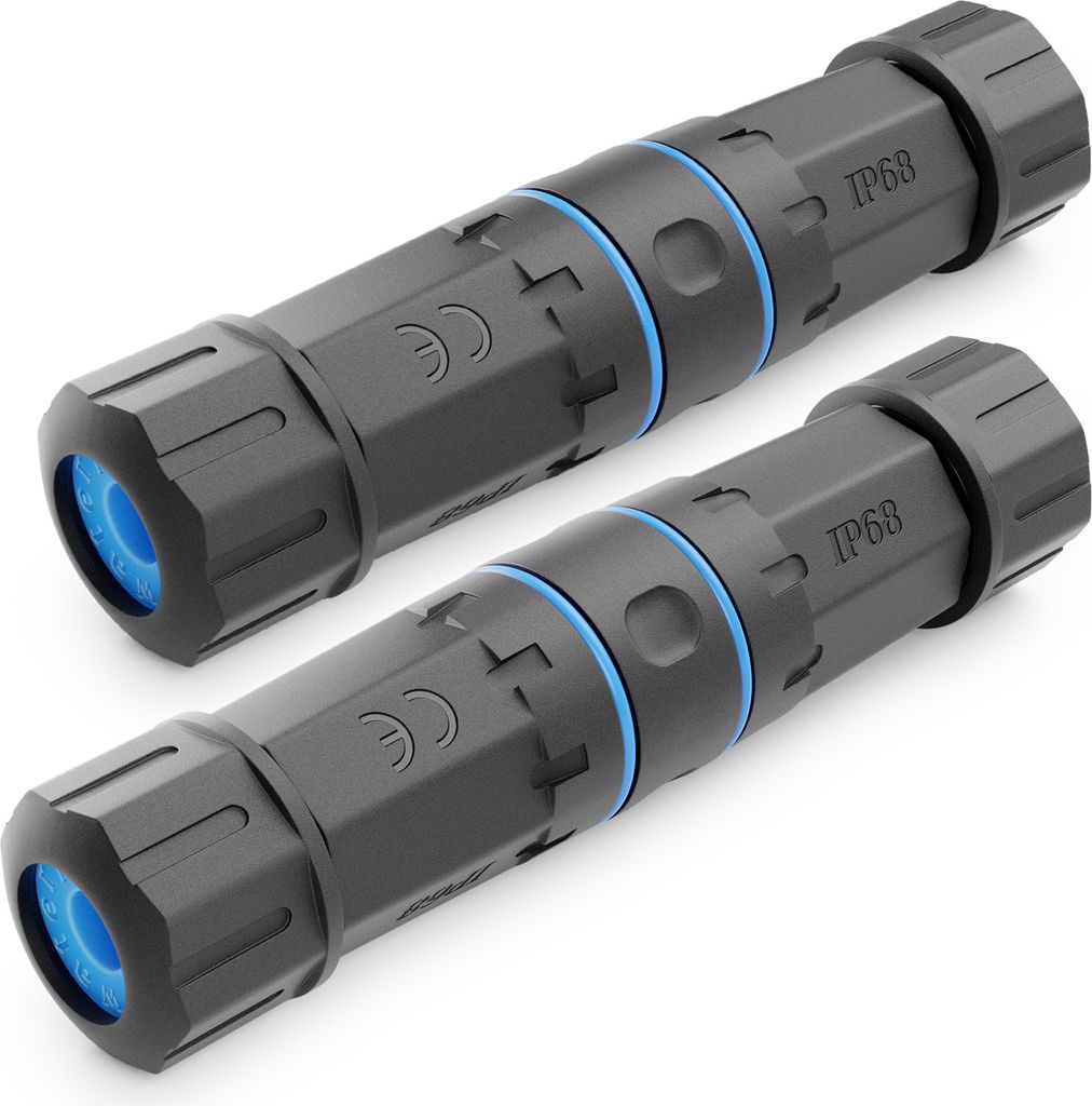 deleyCON 2 Stück CAT 6 Netzwerkkabel Kupplung LSA Outdoor LAN DSL Verlegekabel Netzwerk Kabel Verbinder IP68 Wassergeschützt Staubgeschützt STP ...